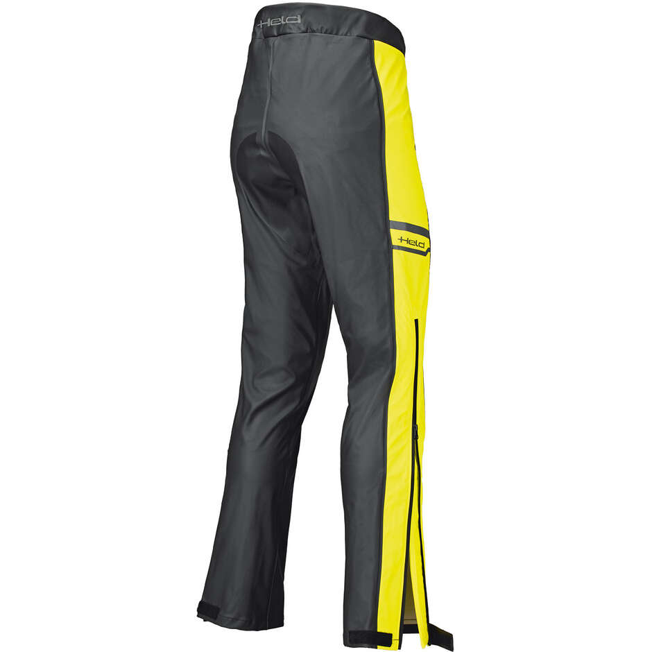Held Rainstretch Base Motorrad Regenhose Schwarz Fluoreszierend Gelb