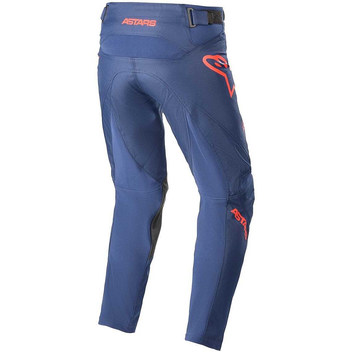 Pantaloni cross bambino Alpinestars YOUTH RACER BRAAP Blu Giallo Fluo