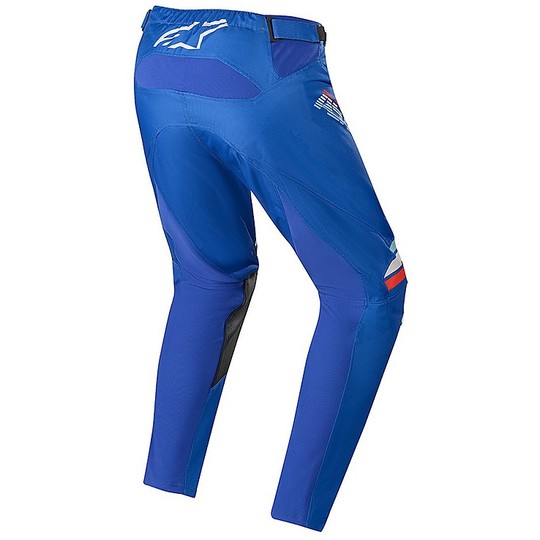Pantaloni da Bambino Cross Enduro Moto Alpinestars MX20 Youth Racer Braap Blu Off Bianco