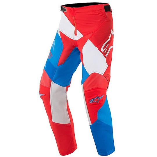 Pantaloni da Bambino Moto Cross Enduro Alpinestars YOUTH RACER VENOM Rosso Bianco Blu