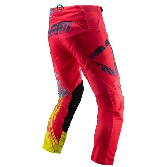 Pantaloni da Bambino Moto Cross Enduro Leat GPX 2.5 JUNIOR Rosso Lime