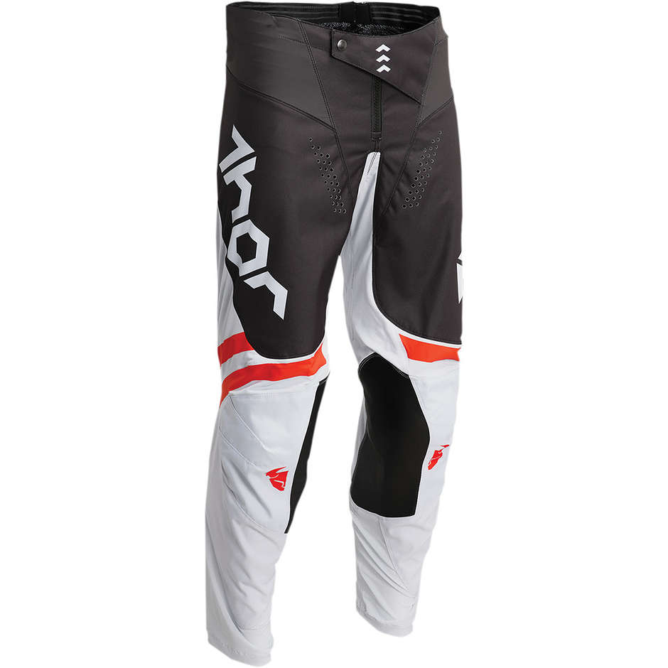 Pantaloni da Bambino Moto Cross Enduro Thor PULSE CUBE Grigio Arancio