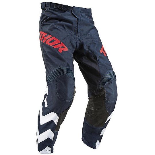 Pantaloni da Bambino  Moto Cross Enduro Thor Youth PULSE STUNNER Blu Notte Bianco