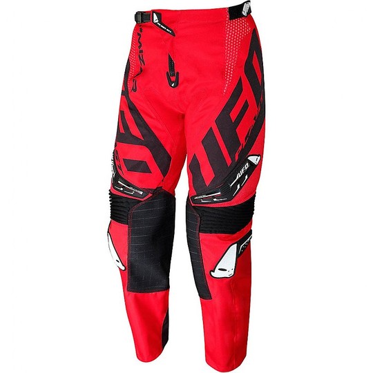Pantaloni da Bambino Moto Cross Enduro Ufo MIZAR Rosso Nero