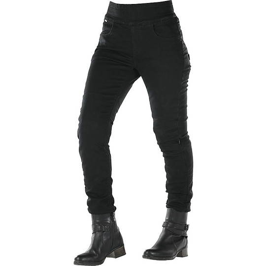 Pantaloni da Donna Jeans Moto CE Overlap JANE Lady Nero