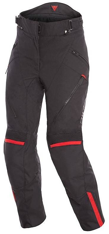 Pantaloni da Donna Moto in Tessuto D-Dry Dainese TEMPEST 2 LADY D-DRY Nero  Rosso Vendita Online - Outletmoto.eu