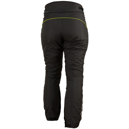 Pantaloni Donna Tecnici Prexport Web Impermeabili Sfoderabili Nero Giallo Fluo