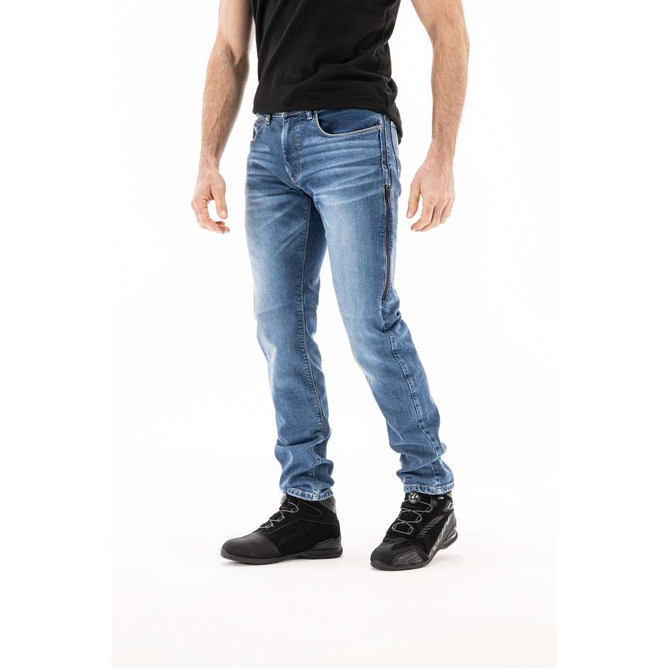 Pantaloni Jeans Denim Moto Ixon WAYNE SKY Blue