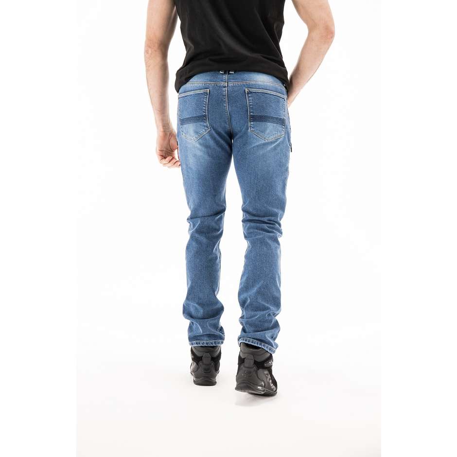 Pantaloni Jeans Denim Moto Ixon WAYNE SKY Blue