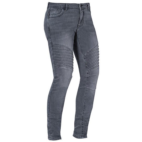 Pantaloni Jeans Donna Moto Certificati Ixon VICKY Grigio