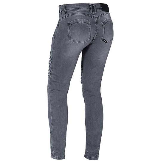 Pantaloni Jeans Donna Moto Certificati Ixon VICKY Grigio