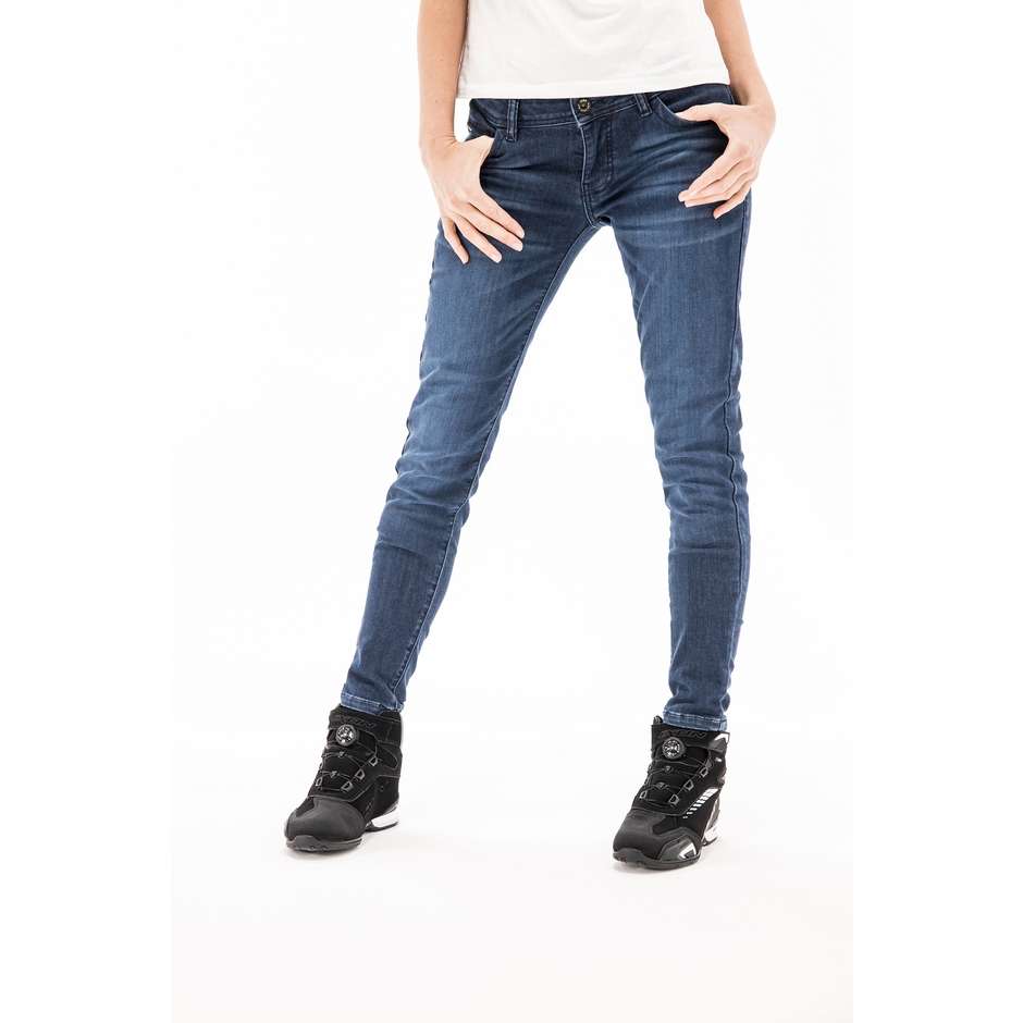 Pantaloni Jeans Donna Moto Ixon JUDY Medium Blu