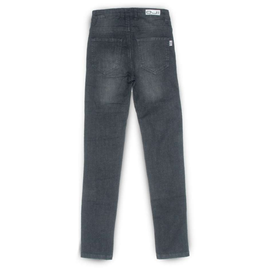 Pantaloni Jeans Donna Moto Tecnici Oj Atmosfere J271 DARKEN LADY Nero Omologati prEN 17092-4  