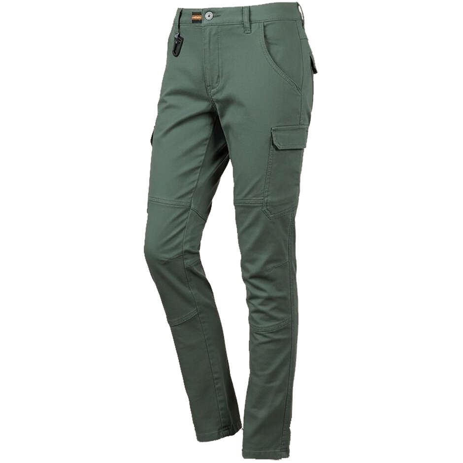 Pantaloni Jeans Donna Moto Tessuto Cargo Hevik NEPTUNE LADY Verde