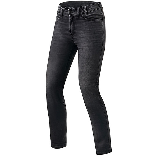 Pantaloni Jeans Moto da Donna Rev'it VICTORIA LADIES SF Medium Grey Used Allungati