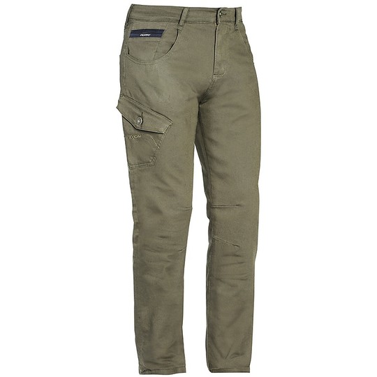 Pantaloni Jeans Moto in Tessuto Ixon DISCOVERY Kaki 