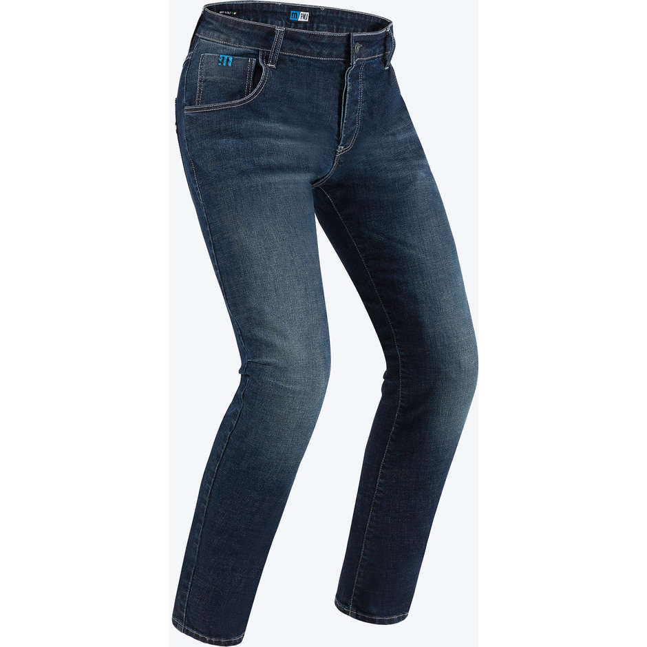 Pantaloni Jeans Moto Omologati Pmj NEW RIDER Indigo