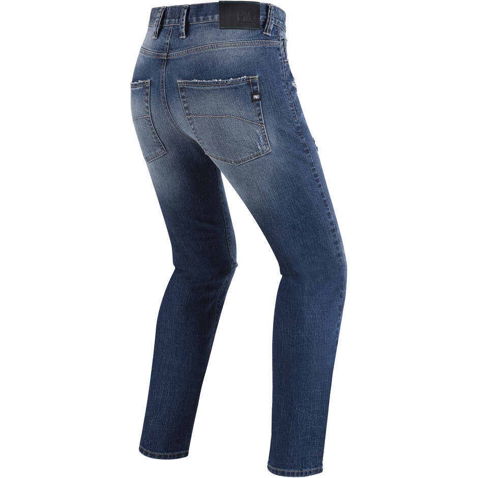 Pantaloni Jeans Moto Omologati Pmj STREET Stone Washed