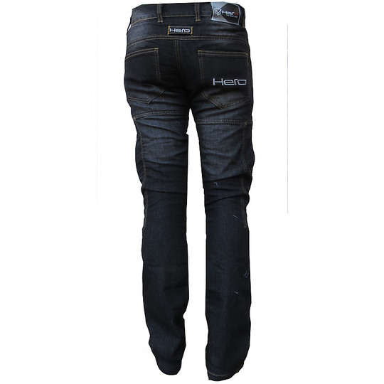 Pantaloni Jeans Moto Tecnici Hero HR777 Air Nero e Protezioni