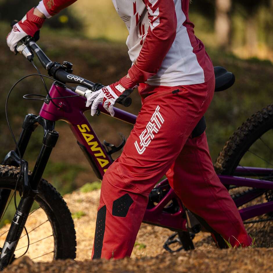 Pantaloni Leatt Donna Mtb Gravity 3.0 - Resistenti per Enduro e Trail Rosso