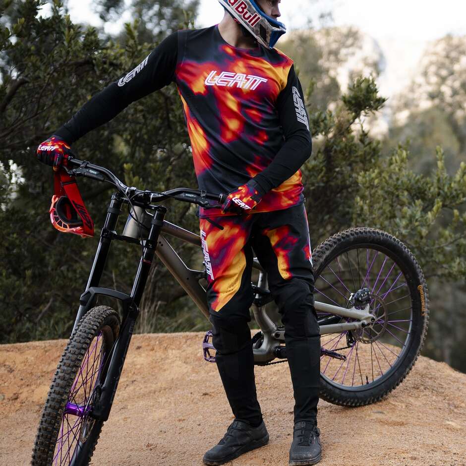 Pantaloni Leatt Tecnici Mtb Gravity 8.0 - Resistenti per Downhill Ed Enduro Rosso