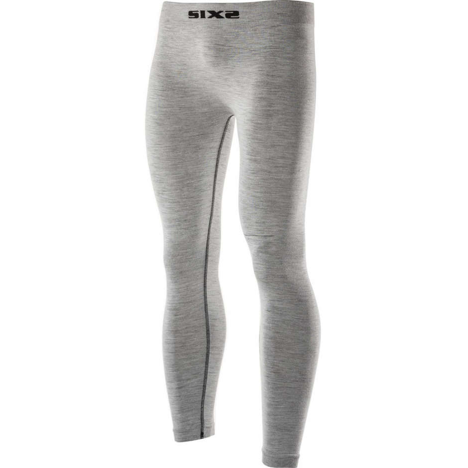 Pantaloni Leggings Lunghe Sixs PNX Carbon Merinos Wool Grigio