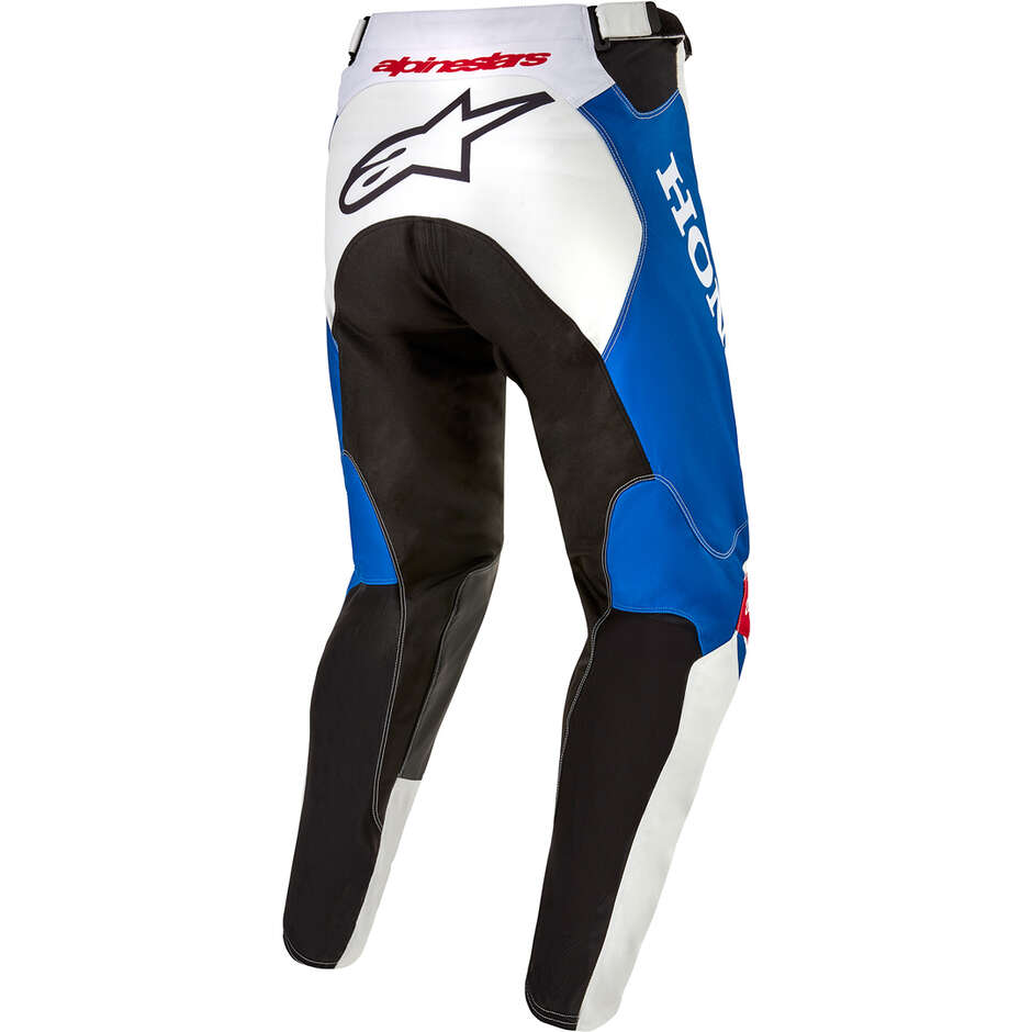 Pantaloni Moto Alpinestars HONDA RACER ICONIC Bianco Blu Brillante Rosso Brillante