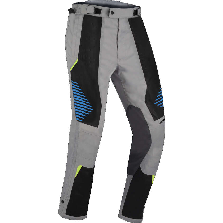 Pantaloni Moto BAKUNDU Grigio Nero Blu taglia S