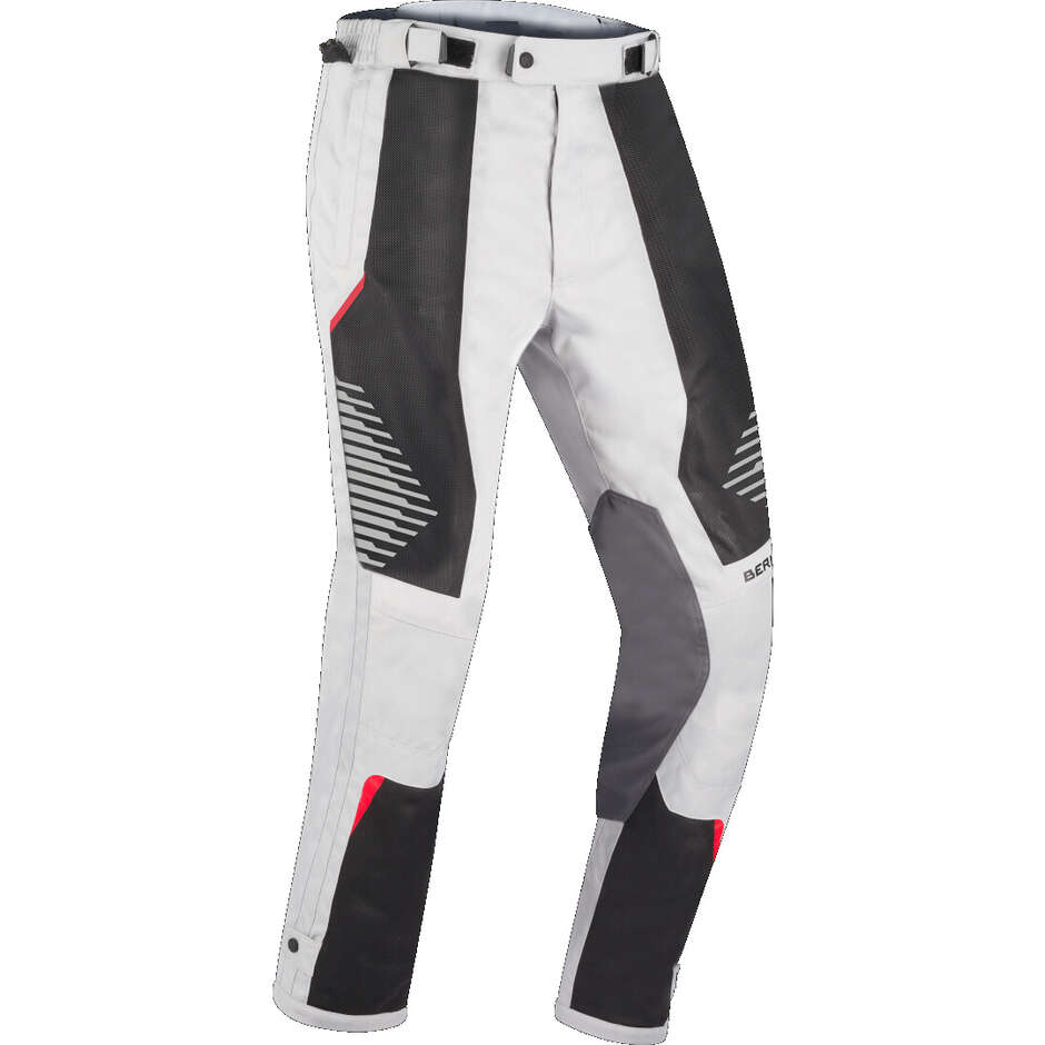 Pantaloni Moto BAKUNDU Grigio Nero Rosso taglia S