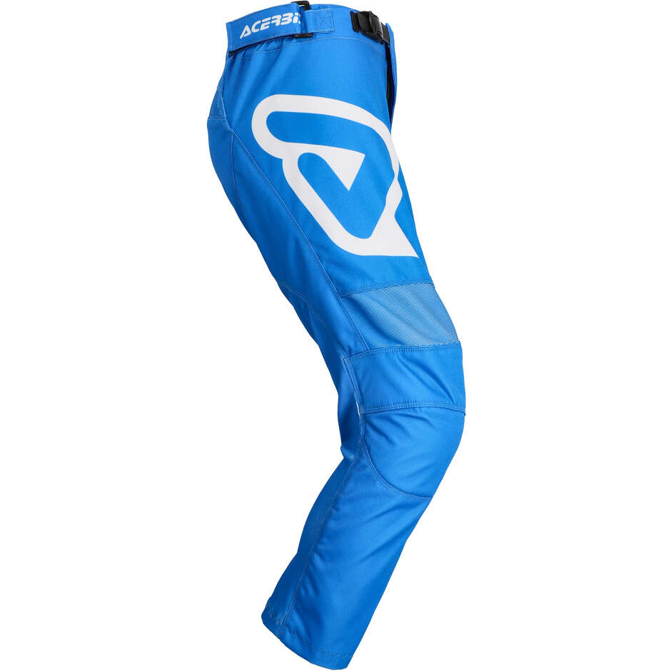 Pantaloni Moto Cross Bambino Acerbis MX LINEAR KID Bianco Blu