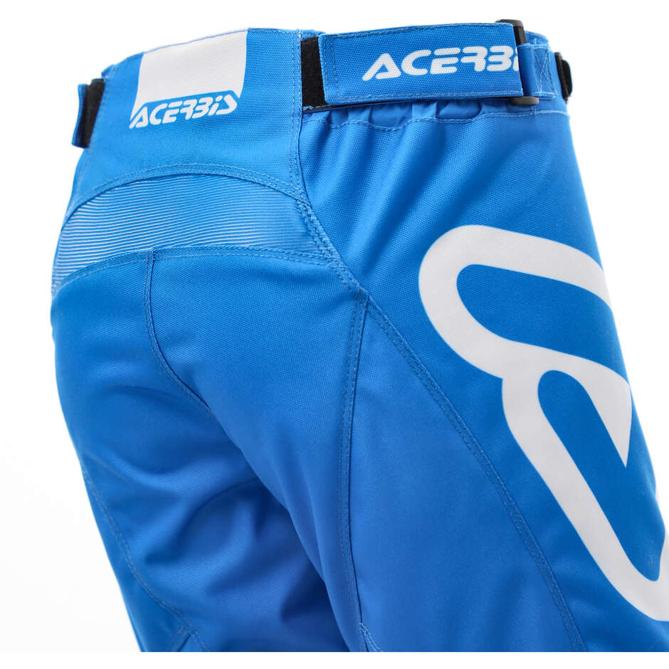 Pantaloni Moto Cross Bambino Acerbis MX LINEAR KID Bianco Blu
