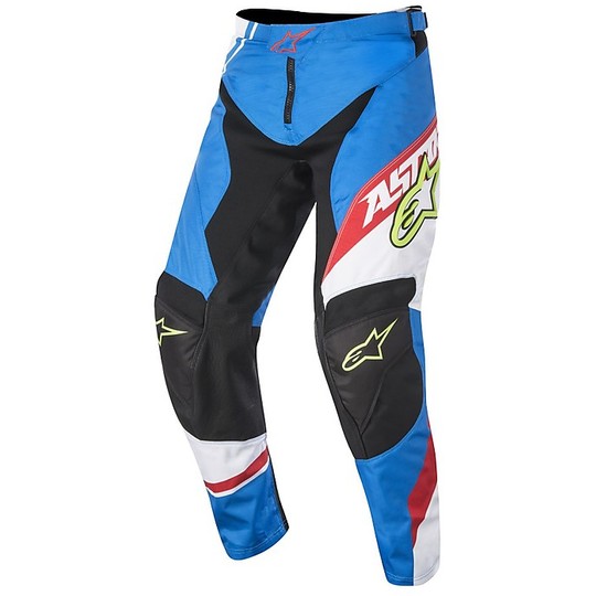 Pantaloni Moto Cross Bambino Alpinestars Youth Racer Supermatic 2016 Blu Rosso Bianco