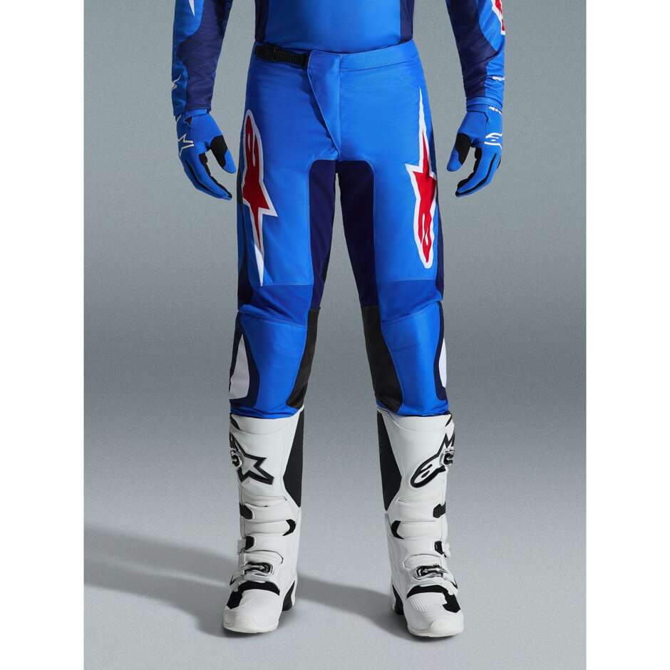Pantaloni Moto Cross Enduro Alpinestars FLUID GRID Blu Rosso