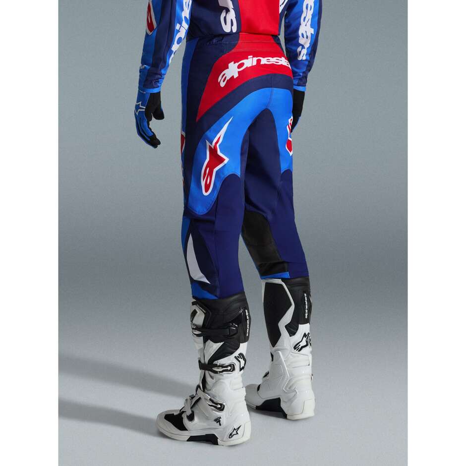 Pantaloni Moto Cross Enduro Alpinestars FLUID GRID Blu Rosso