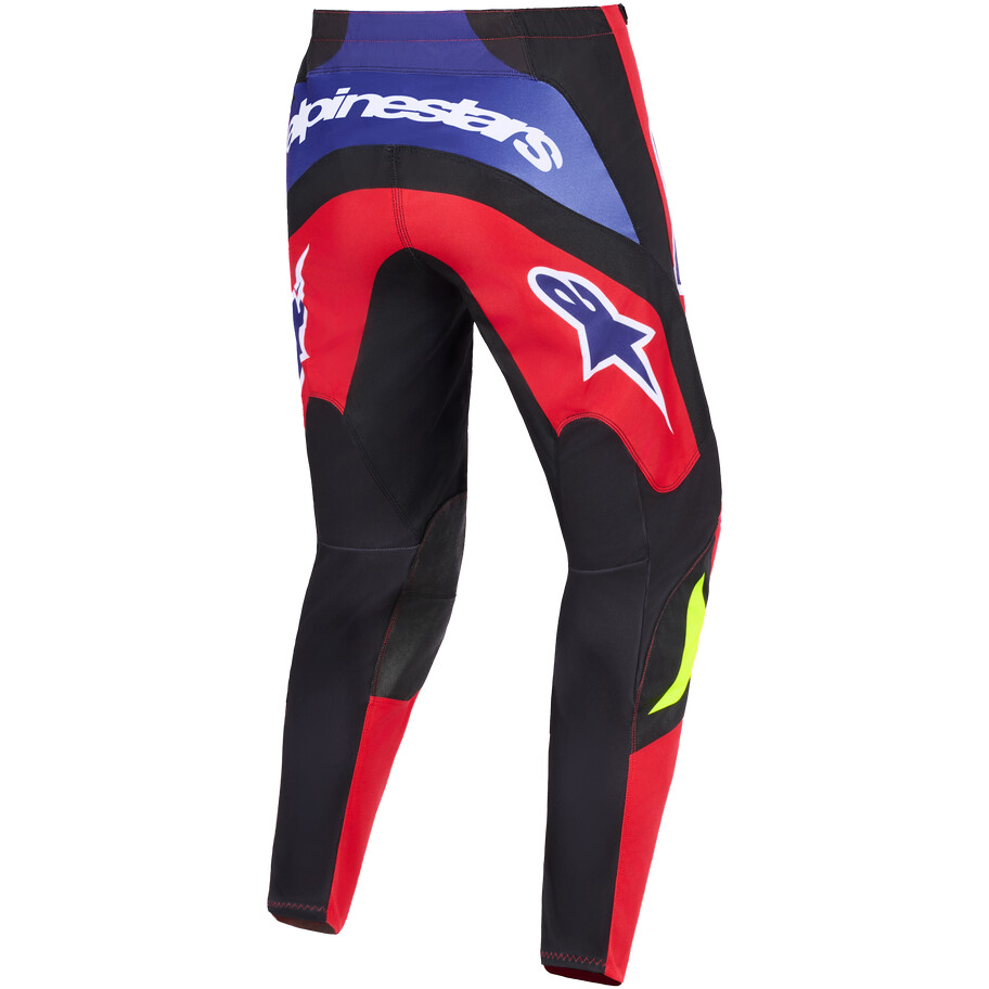 Pantaloni Moto Cross Enduro Alpinestars FLUID GRID Rosso Nero Viola