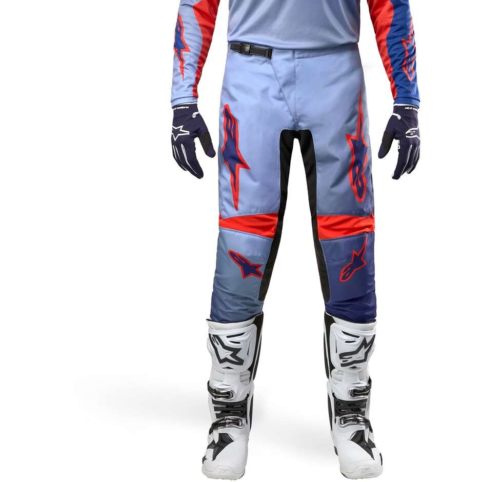 Pantaloni Moto Cross Enduro Alpinestars FLUID LUCENT Arancio Blu