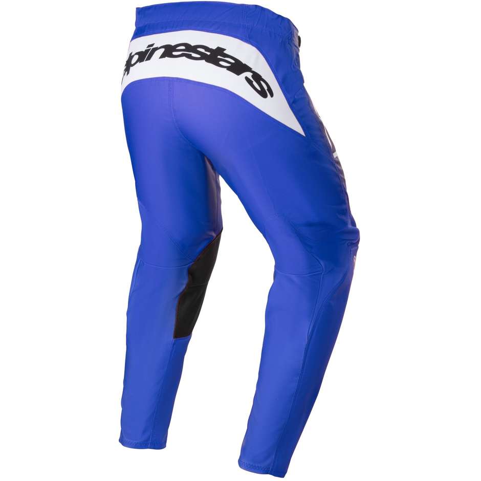 Pantaloni Moto Cross Enduro Alpinestars FLUID NARIN Blu Ray Bianco