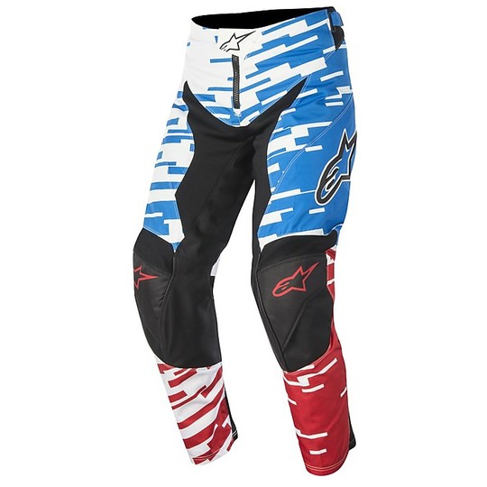 Pantaloni Moto Cross Enduro Alpinestars Racer Braap Pant 2016 Blu rosso Bianco