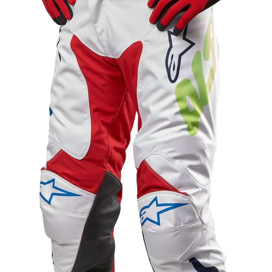 Pantaloni Moto Cross Enduro Alpinestars RACER HANA Bianco multicolore