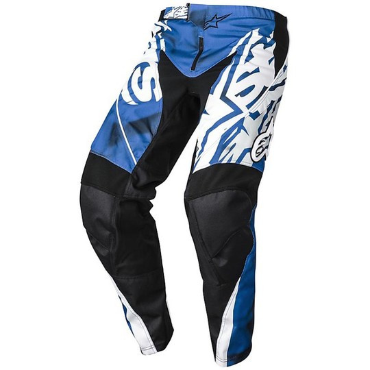  Pantaloni Moto Cross Enduro Alpinestars Racer pants 2014 Nero Blu