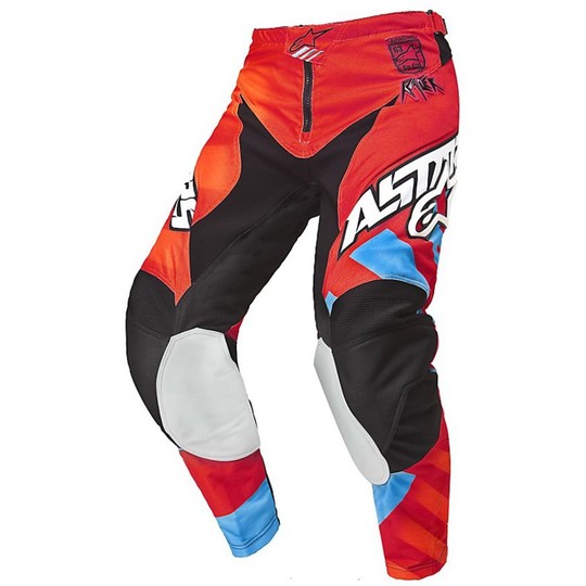 Pantaloni Moto Cross Enduro Alpinestars Racer Pants Braap 2015 Rosso  Arancio Blu For Sale Online 