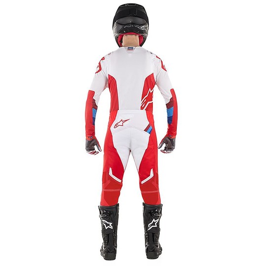 Pantaloni Moto Cross Enduro Alpinestars SUPERTECH Pants Rosso Bianco