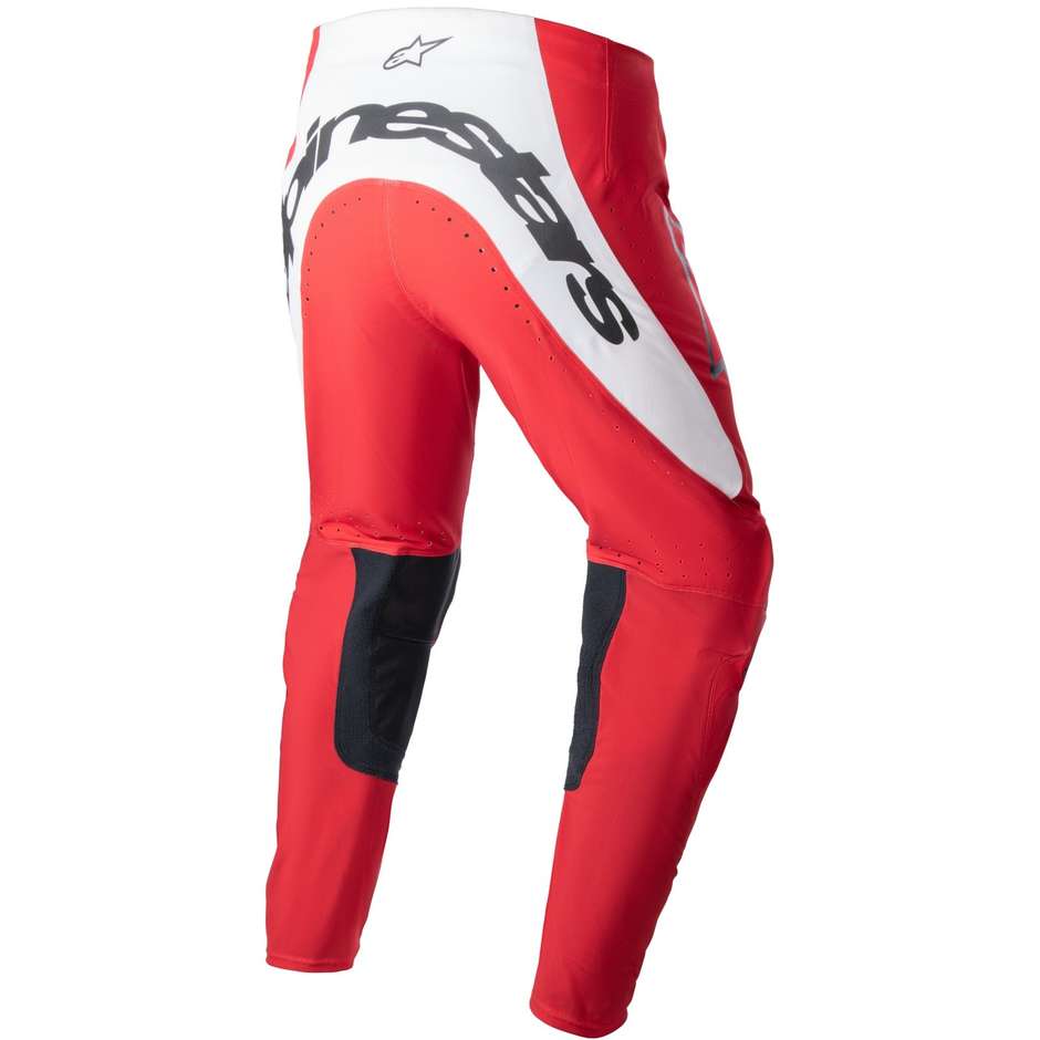 Pantaloni Moto Cross Enduro Alpinestars SUPERTECH RISEN Rosso Bianco