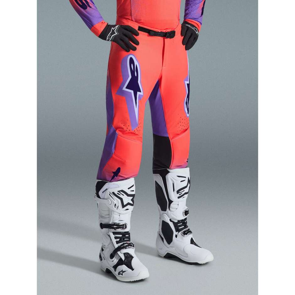 Pantaloni Moto Cross Enduro Alpinestars SUPERTECH SCENZ Viola Corallo