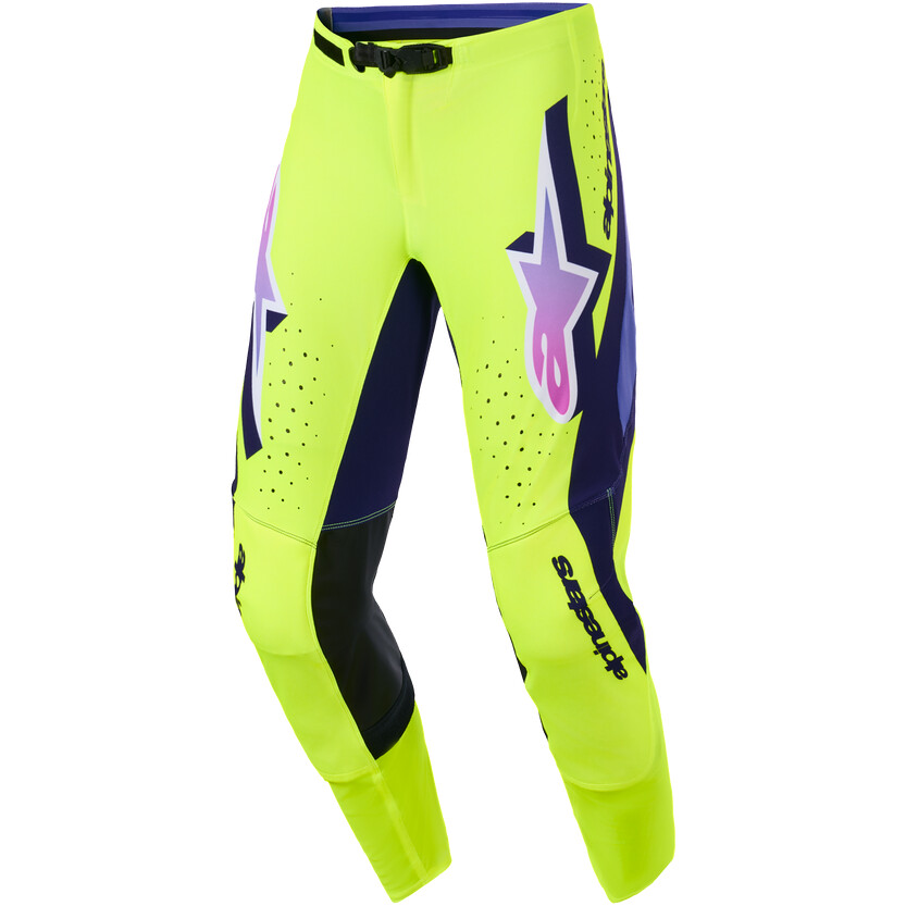 Pantaloni Moto Cross Enduro Alpinestars SUPERTECH VISTA Giallo Viola Nero
