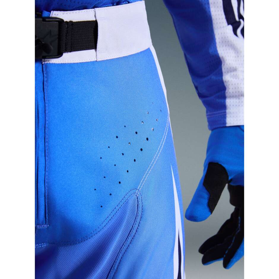 Pantaloni moto Cross Enduro Alpinestars TECHSTAR KNIF Azzurro Blu Nero Giallo Fluo