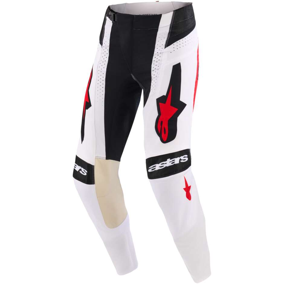 Pantaloni moto Cross Enduro Alpinestars TECHSTAR KNIF Nero Bianco Rosso