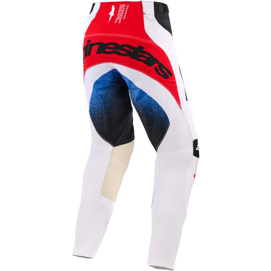 Pantaloni moto Cross Enduro Alpinestars TECHSTAR KNIF Nero Bianco Rosso