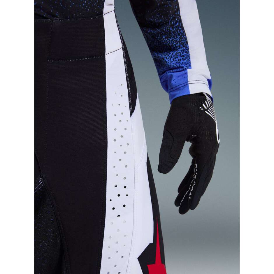 Pantaloni moto Cross Enduro Alpinestars TECHSTAR KNIF Nero Bianco Rosso