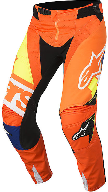 32 Vita = Eu 46 , Arancio Pantaloni Motocross Alpinestars 2017 Techstar Factory Arancio-Blu-Bianco